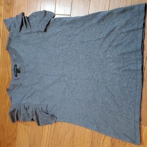 Banana Republic Ruffle Metallic Gray Top Medium Party Sparkly